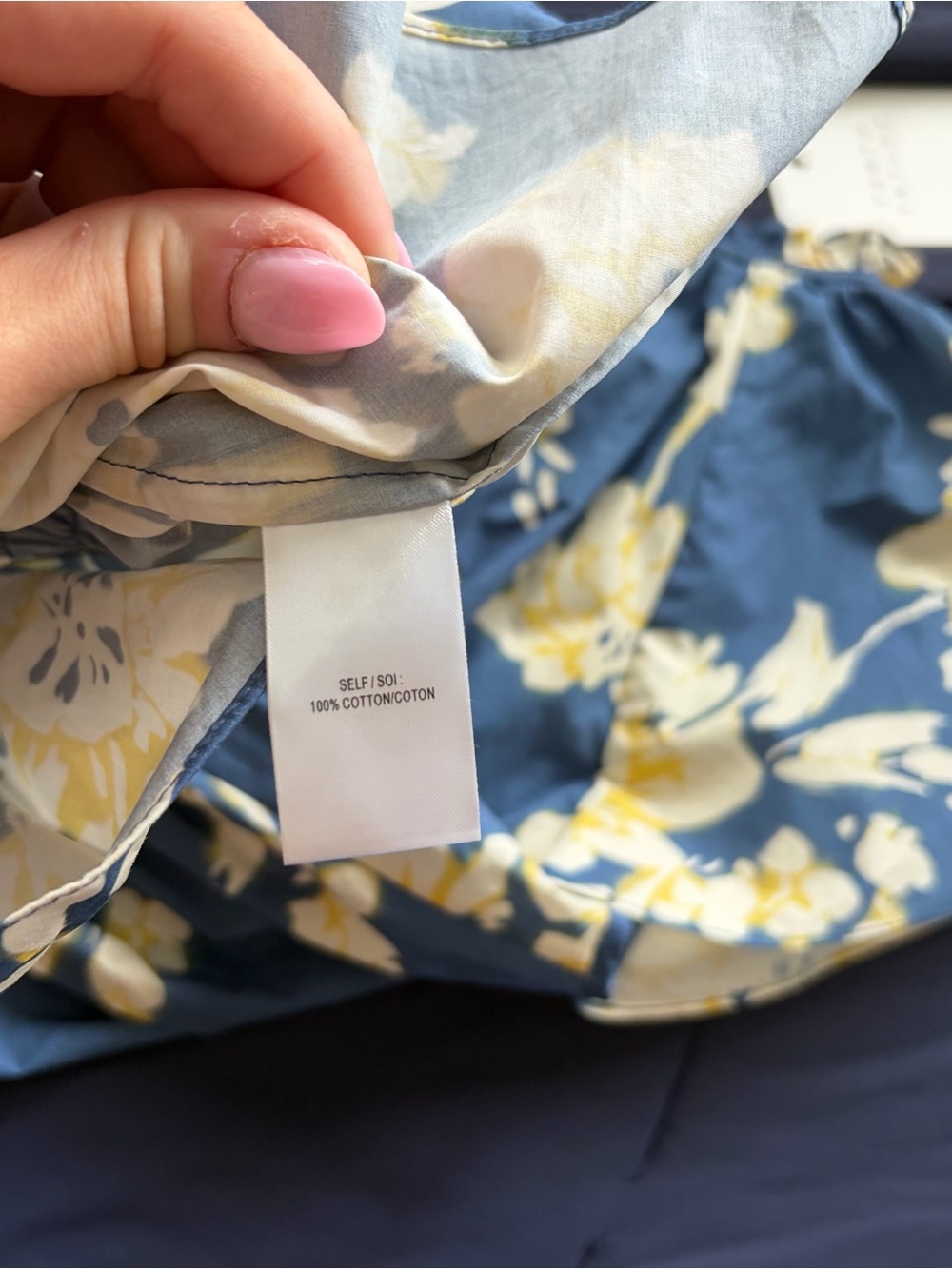 Tanya Taylor Ivana Top in French Blue Multi - Picture 13 of 13